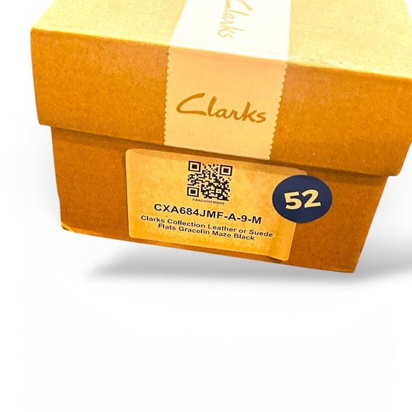 Clarks Gracelin Maze Black Leather Flats Women’s Size 9 Comfort Slip-On Loafers - Picture 12 of 13